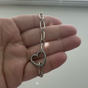 James Avery Changeable Heart Charm Bracelet